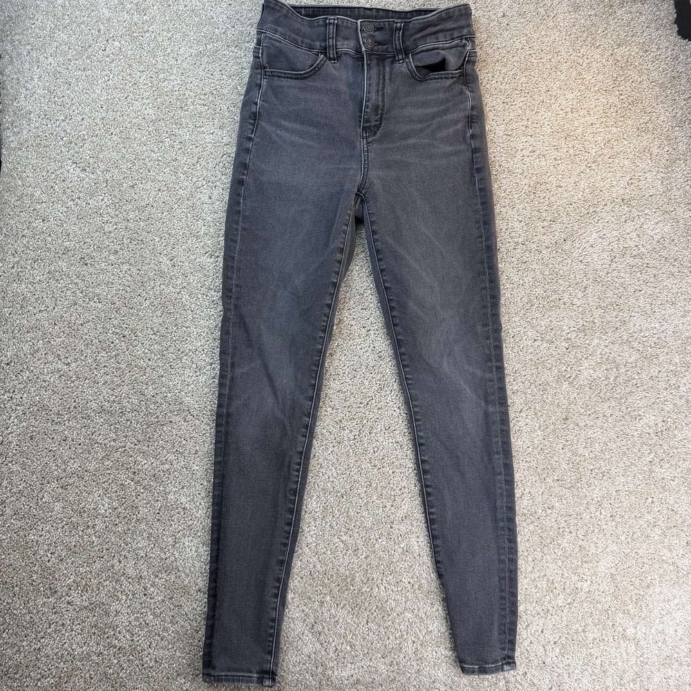 American Eagle Outfitters Jegging Jeans Womens 4 Charcoal Next Level Stretch